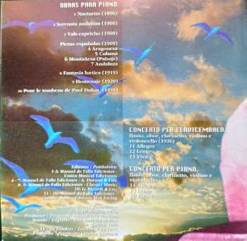 CD Manuel de Falla: Obras Para Piano · Concierto Para Clave