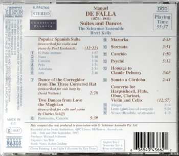 CD Manuel de Falla: Popular Spanish Suite /Three Pieces Piano / Psyché / Concerto For Harpsichord 155645