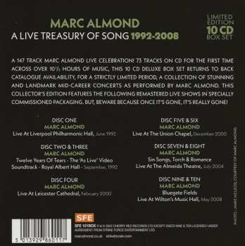 10CD/Box Set Marc Almond: A Live Treasury Of Song (1992-2008) LTD 469683
