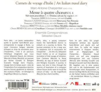 CD Marc Antoine Charpentier: Messe à Quatre Chœurs - Carnets De Voyage D'Italie 91193