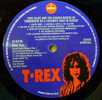 LP Marc Bolan: Zinc Alloy And The Hidden Riders Of Tomorrow - A Creamed Cage In August 61503