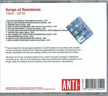 CD Marc Ribot: Songs Of Resistance 1942-2018 33639