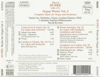 CD Marcel Dupré: Works For Organ Vol. 3 457198