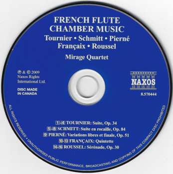 CD Marcel Tournier: French Flute Chamber Music 256703