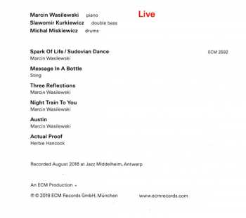 CD Marcin Wasilewski Trio: Live 239251