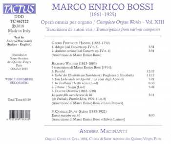CD Marco Enrico Bossi: Opera Omnia Per Organo - Vol. XIII 346512