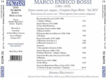CD Marco Enrico Bossi: Opera Omnia Per Organo Vol. XIV 316432