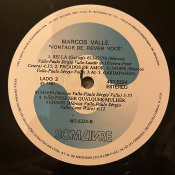 LP Marcos Valle: Vontade De Rever Você DLX 466525