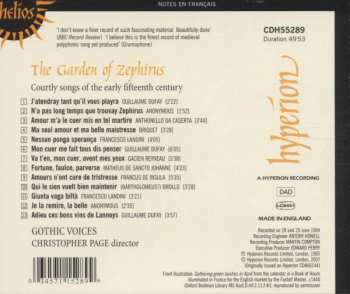CD Margaret Philpot: The Garden Of Zephirus (Courtly Songs Of The Early Fifteenth Century) 355447