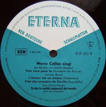LP Maria Callas: Maria Callas Singt 365351