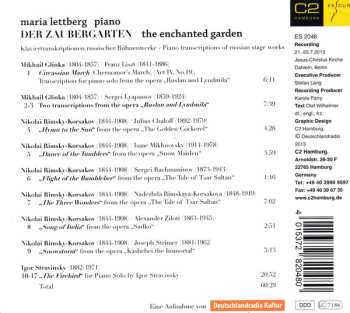 CD Maria Lettberg: Der Zaubergarten (The Enchanted Garden): Piano Transcriptions Of Russian Fairy Tales 521265