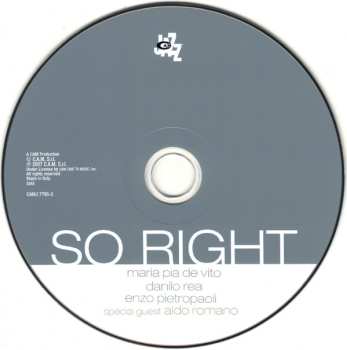 CD Maria Pia De Vito: So Right 496420