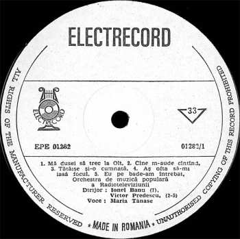 LP Maria Tănase: (V)