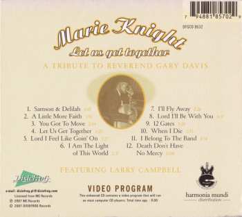 CD Marie Knight: Let Us Get Together - A Tribute To Reverend Gary Davis DIGI 458766