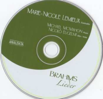CD Marie-Nicole Lemieux: Brahms Lieder 528505