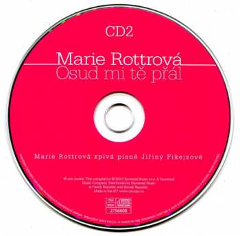 2CD Marie Rottrová: Osud Mi Tě Přál, Marie Rottrová Zpívá Písně Jiřiny Fikejzové 44372