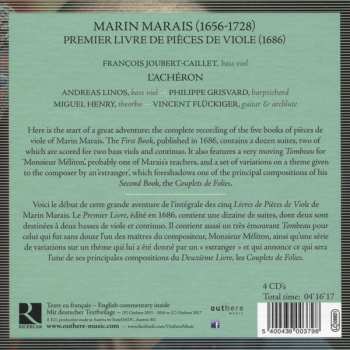 4CD Marin Marais: Premier Livre Des Pièces de Viole 189481