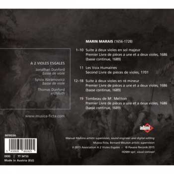 CD Marin Marais: Suites à Deux Violes 322910