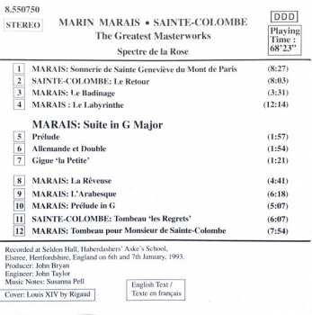 CD Marin Marais: The Greatest Masterworks (Les Plus Grands Chefs-D'oeuvre) 299895