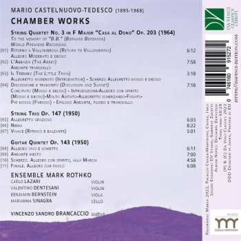 CD Mario Castelnuovo Tedesco: Chamber Works 499641