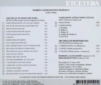 CD Mario Castelnuovo Tedesco: The Divan Of Moses-Ibn-Ezra (Song Cycle For Voice And Guitar, Opus 207) 485012