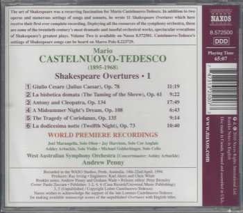 CD Mario Castelnuovo Tedesco: Shakespeare Overtures • 1 322708