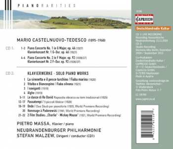 2CD Mario Castelnuovo Tedesco: The Piano Concertos Nos. 1 & 2; Solo Piano Works 369455