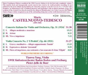 CD Mario Castelnuovo Tedesco: Violin Concerto No. 2 'The Prophets' / Concerto Italiano 152933