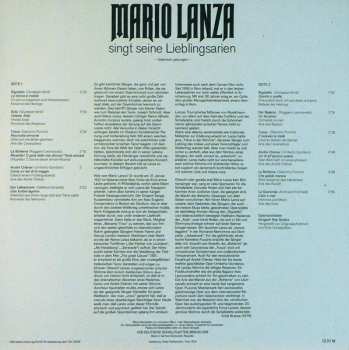 LP Mario Lanza: Mario Lanza Singt Seine Lieblingsarien 140432