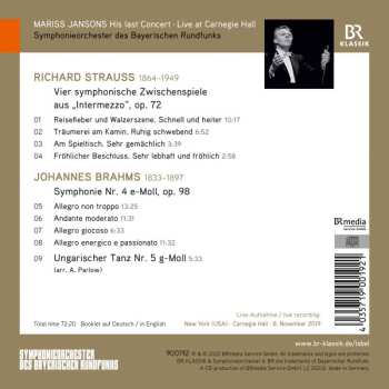 CD Mariss Jansons: His Last Concert Live At Carnegie Hall 445987