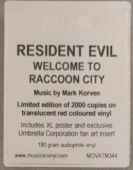 2LP Mark Korven: Resident Evil Welcome To Raccoon City (Original Motion Picture Soundtrack) LTD | NUM | CLR 410848