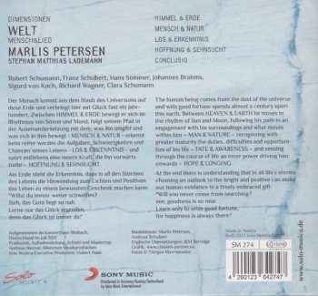 CD Marlis Petersen: Dimensionen Welt; Mensch & Lied 323168