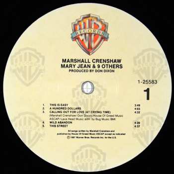 LP Marshall Crenshaw: Mary Jean & 9 Others 335896