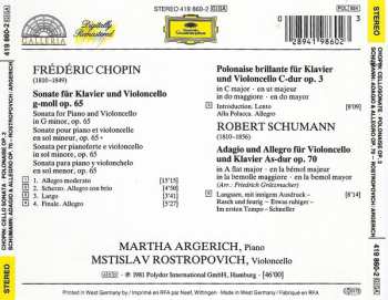 CD Martha Argerich: Cellosonate Op. 65 · Polonaise Op. 3 / Adagio & Allegro Op. 70 44697