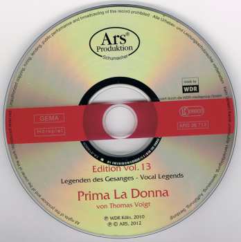 CD Martha Mödl: Prima La Donna – Operndiven In Ton Und Wort (Legenden Des Gesanges, Vol.13) 452061