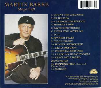 CD Martin Barre: Stage Left 230538