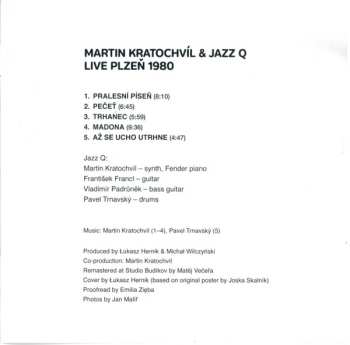 CD Martin Kratochvíl: Live Plzeň 1980 510076