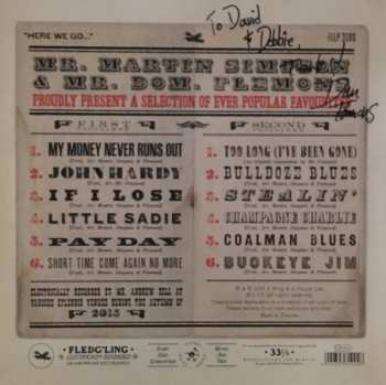 LP Martin Simpson: Mr Martin Simpson And Mr Dom Flemons Present A Selection Of Ever Popular Favourites 66824