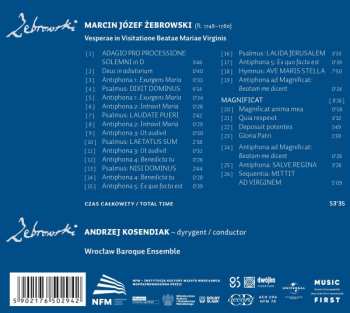 CD Marcin Jozef Zebrowski: Vesperae In Visitatione Beatae Mariae Virginis 485061