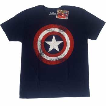 Merch Marvel Comics: Tričko Captain America Distressed Shield  S