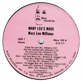 LP Mary Lou Williams: Mary Lou's Mass 353491