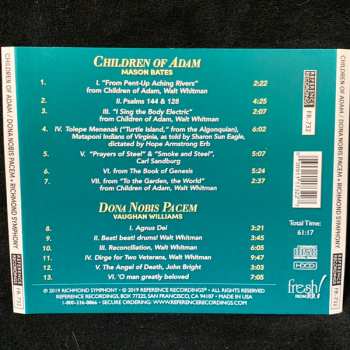 CD Mason Bates: Children Of Adam / Dona Nobis Pacem 508937