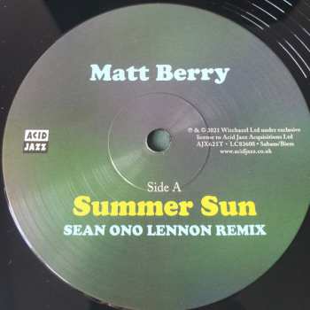LP Matt Berry: Summer Sun / Like Stone (Sean Lennon Remixes) LTD 474849