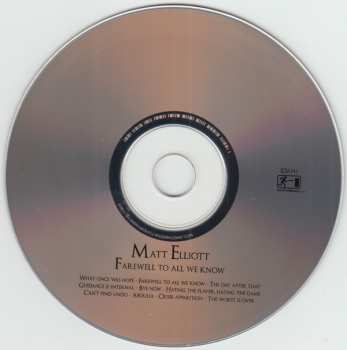 CD Matt Elliott: Farewell To All We Know LTD 120699