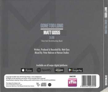 CD Matt Goss: Gone Too Long 247977