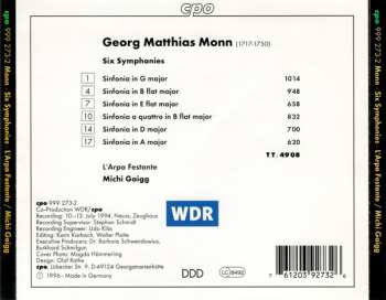 CD Matthias Georg Monn: Six Symphonies 121594