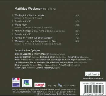 CD Matthias Weckmann: Abendmusiken Concerti Vocali / Sonate / Partitie 321721