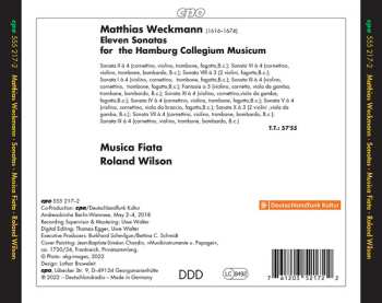 CD Matthias Weckmann: Eleven Sonatas For The Hamburg Collegium Musicum 453630