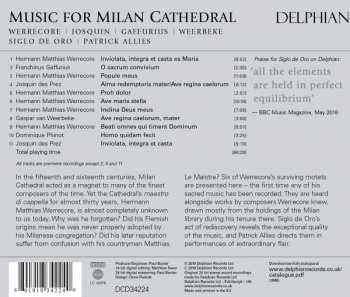 CD Matthias Werrecore: Music For Milan Cathedral 292827