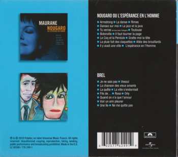 2CD/Box Set Maurane: Nougaro Ou L'Espérance En L'Homme / Brel 175049